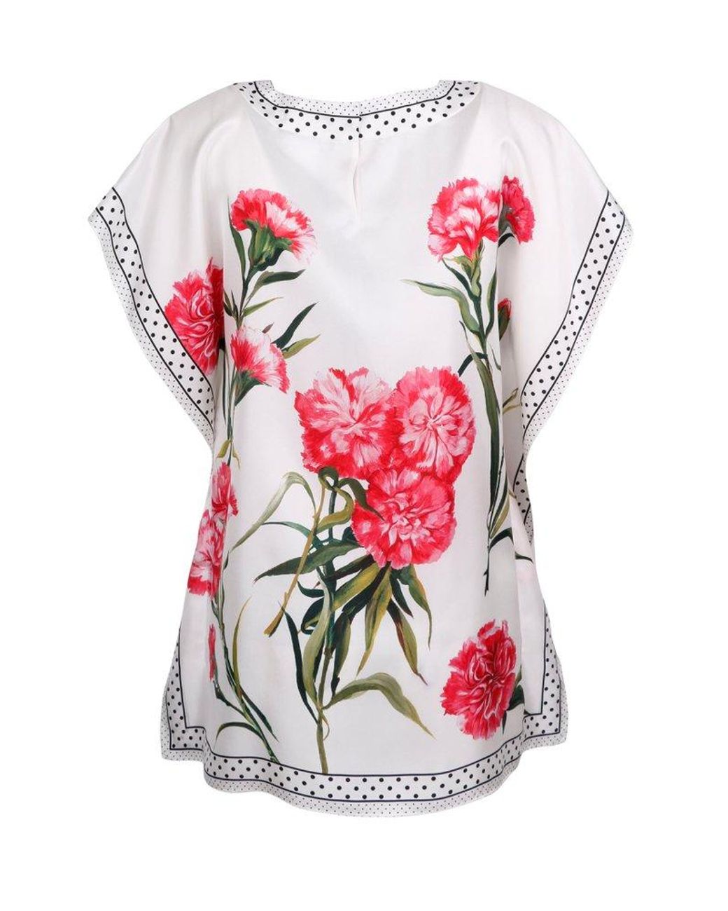 Dolce & Gabbana Flora-printed Top in Pink | Lyst