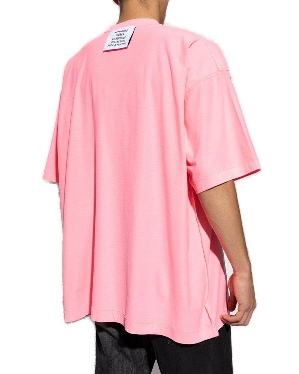 Vetements Logo T-Shirt in Pink for Men | Lyst Vetements Logo T-Shirt in Pink for Men | Lyst