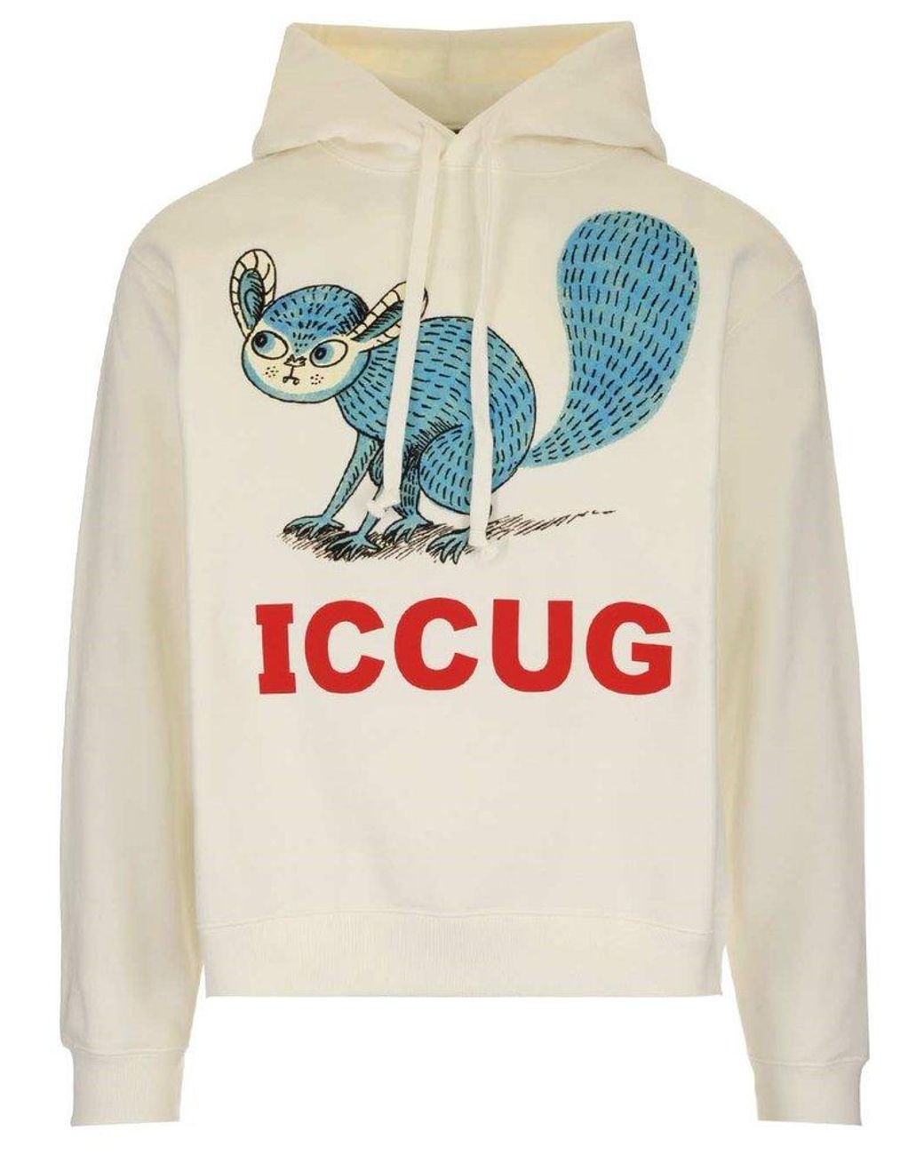 Gucci X Freya Hartas Iccug Hoodie in White for Men | Lyst