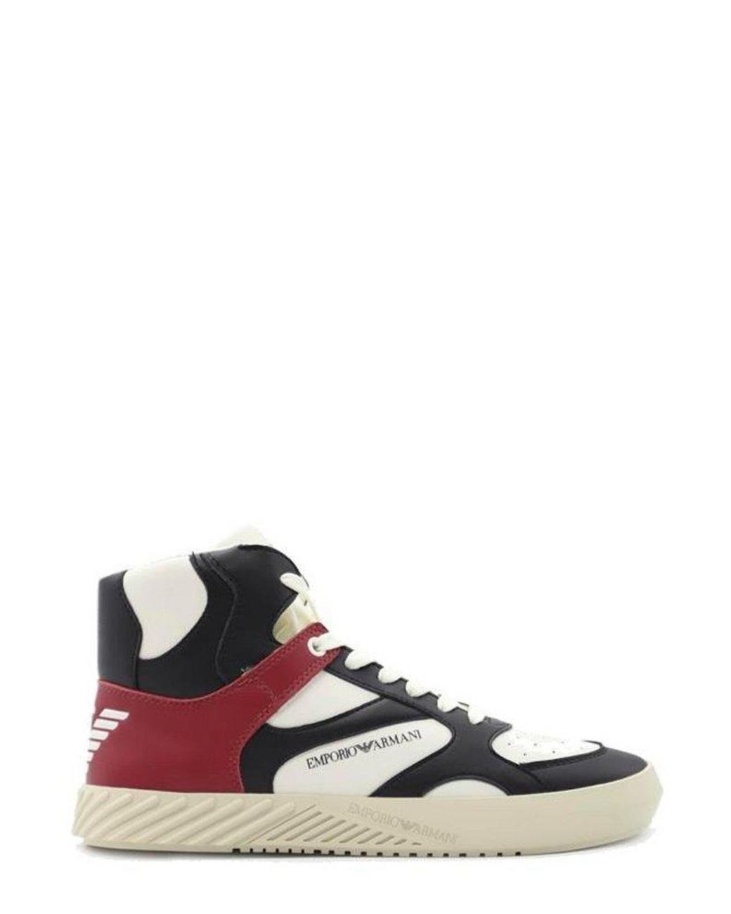 Emporio Armani High-top Lace-up Sneakers for Men | Lyst
