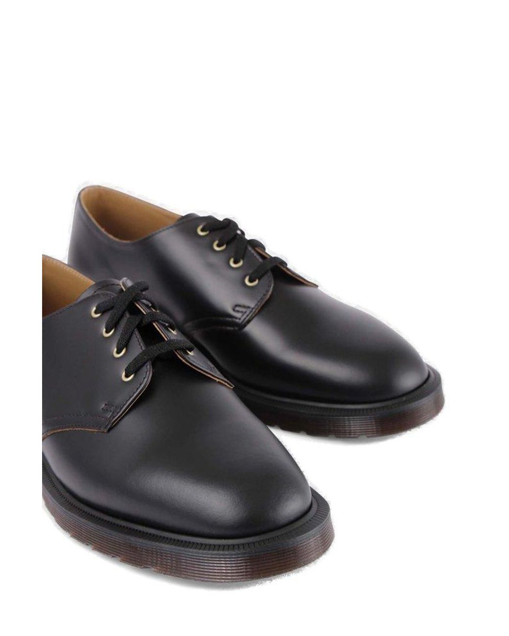 Dr. Martens Leather Smith Round-toe Derby Shoes in Black for Men | Lyst