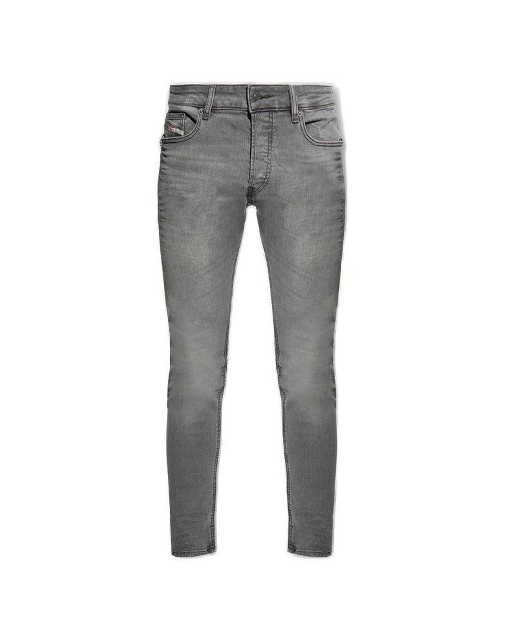 DIESEL D-luster Slim-fit Jeans in Gray for Men | Lyst