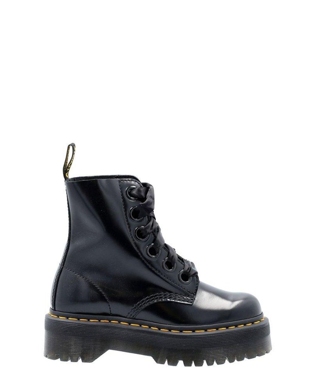 Dr. Martens Molly Platform Lace-up Boots in Black | Lyst Canada