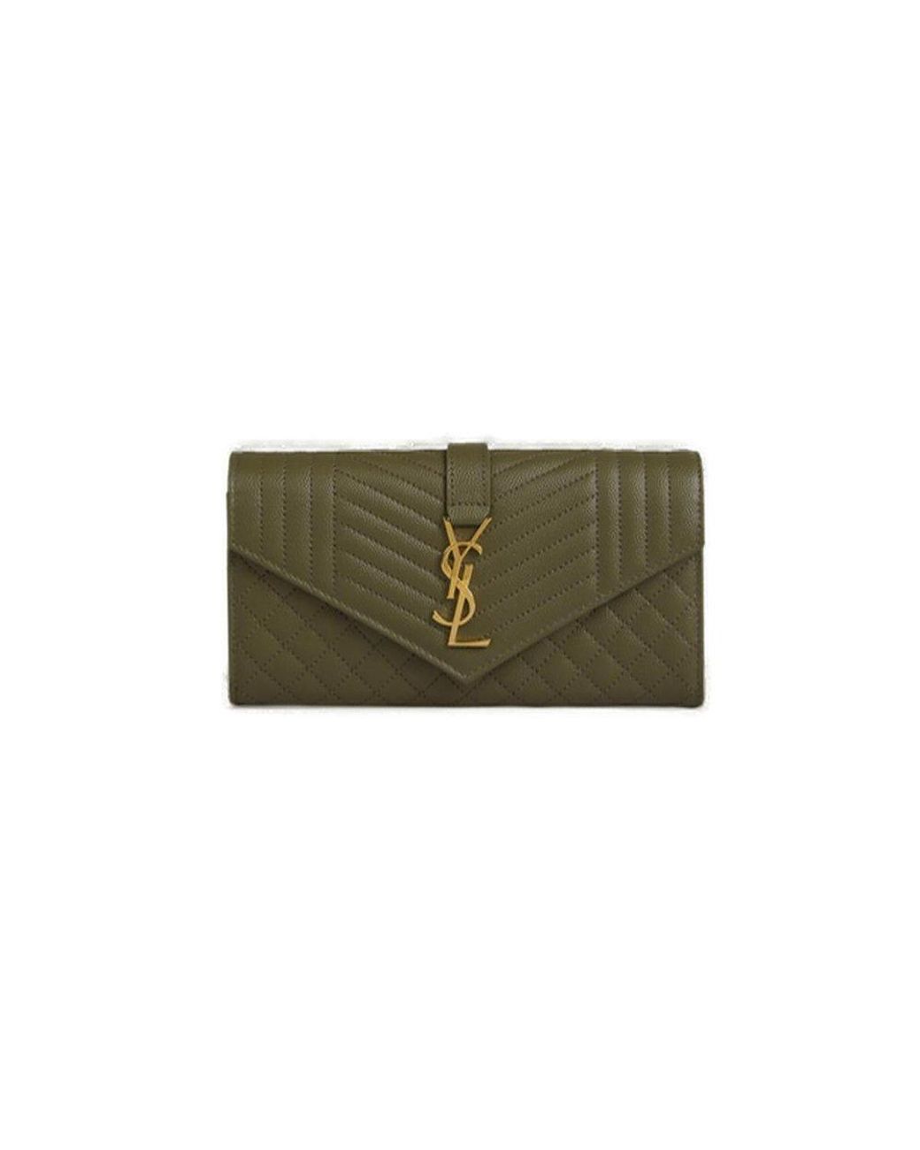 YSL Yves Saint Laurent Green Wallets for Women