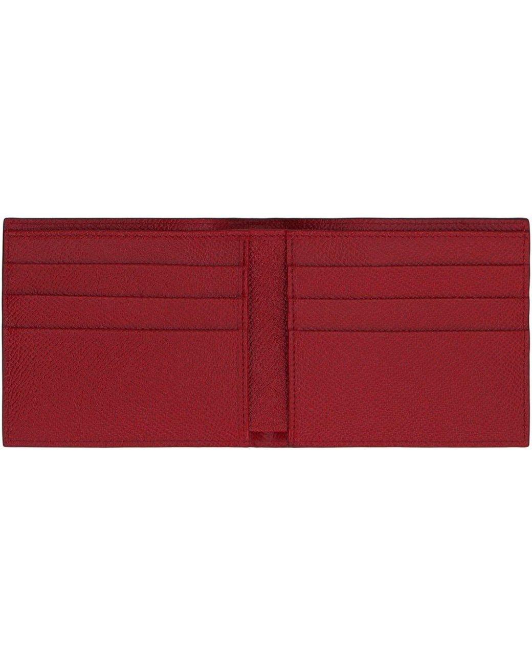Dolce & Gabbana Dauphine-print Leather Wallet in Red for Men | Lyst