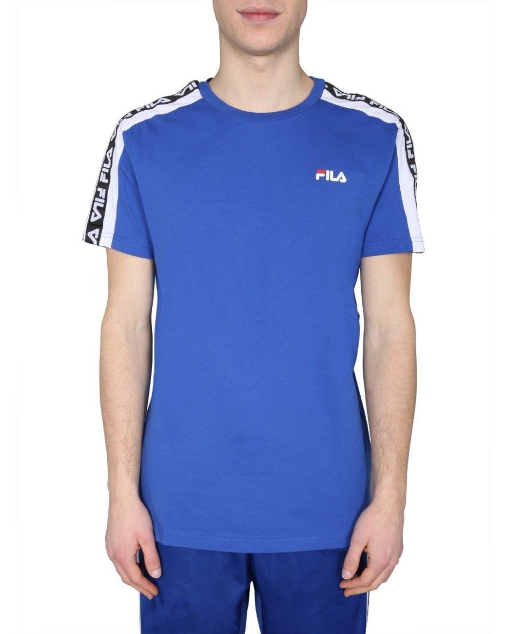 Fila Cotton Logo T-shirt in Blue for Men - Save 45% - Lyst