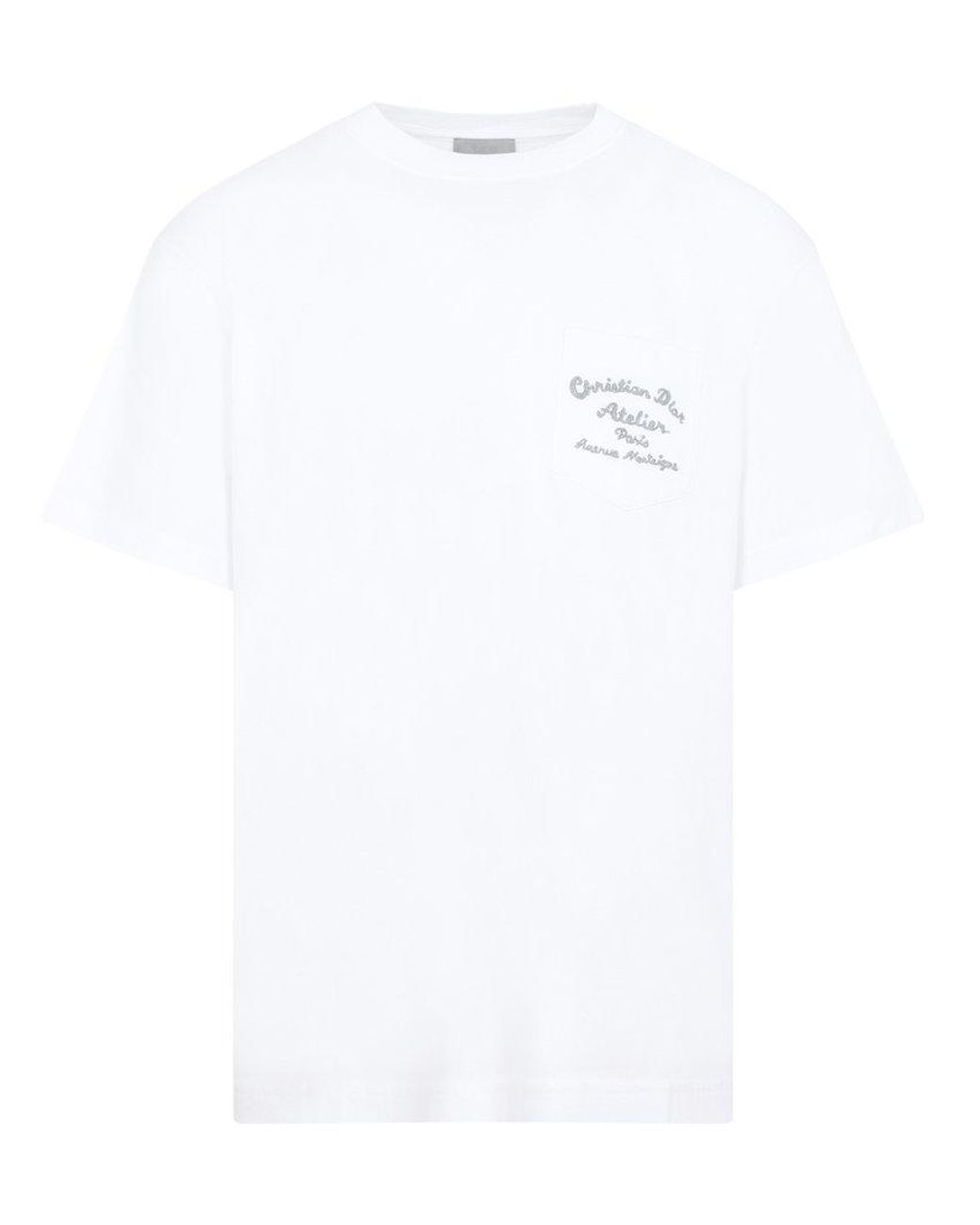 Dior Logo Printed Crewneck T-shirt in White for Men | Lyst