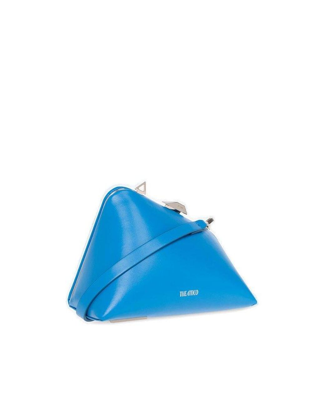 The Attico Midnight Logo Detailed Clutch Bag in Blue | Lyst