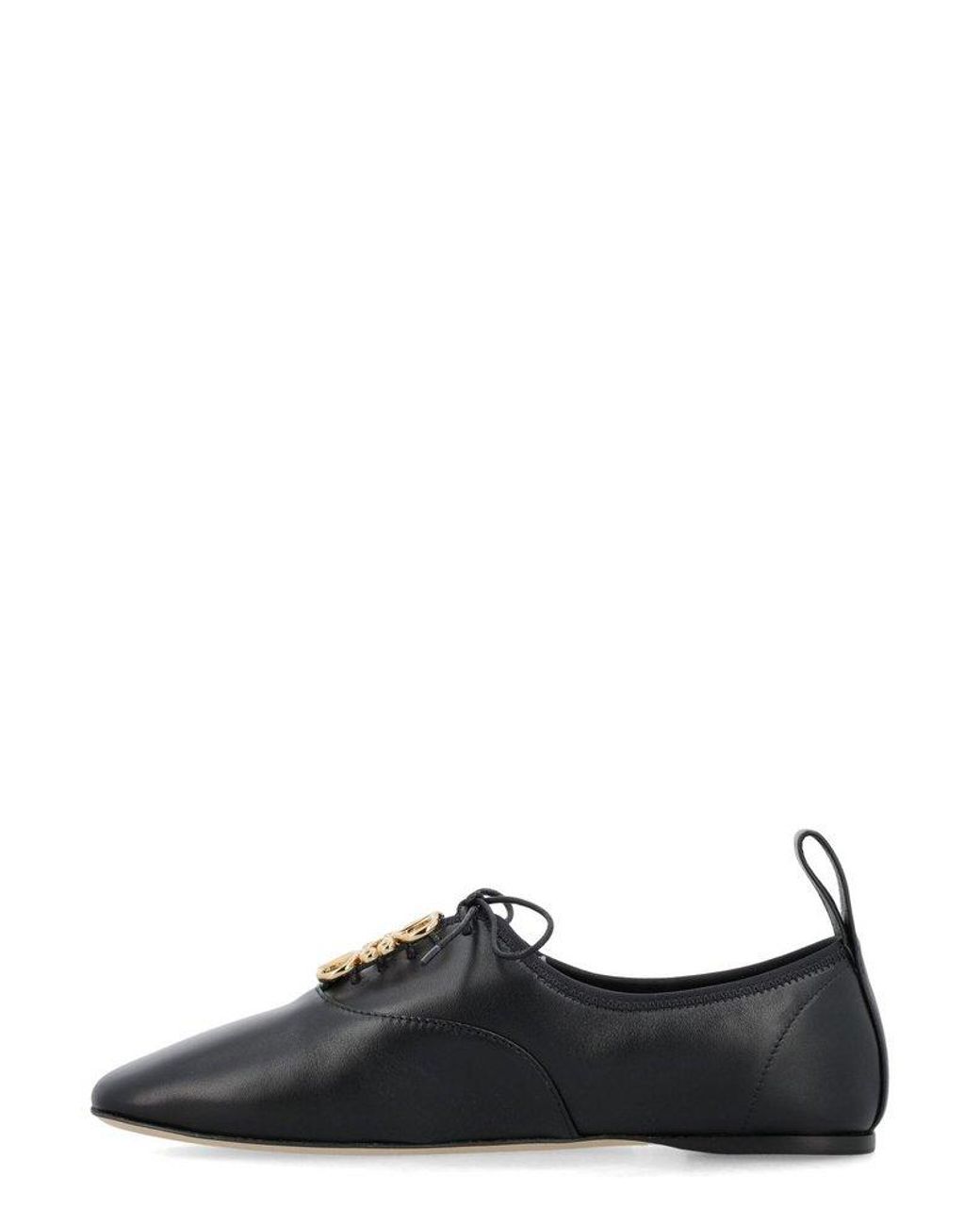 Loewe Anagram Plaque Derby Shoes in Black Lyst