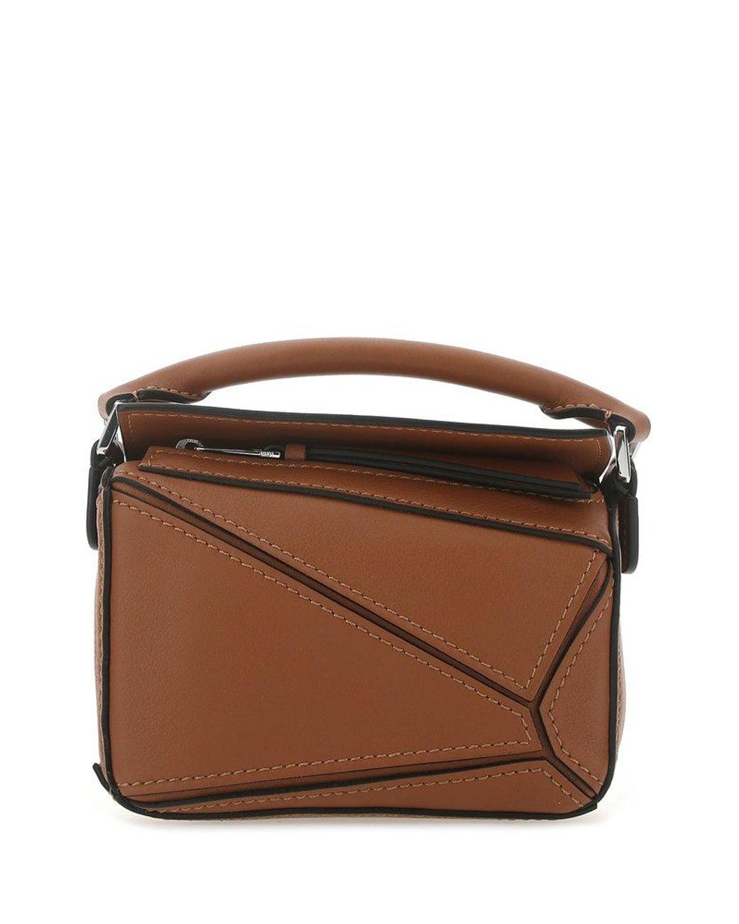 Loewe Puzzle Nano Tote Bag in Brown Lyst