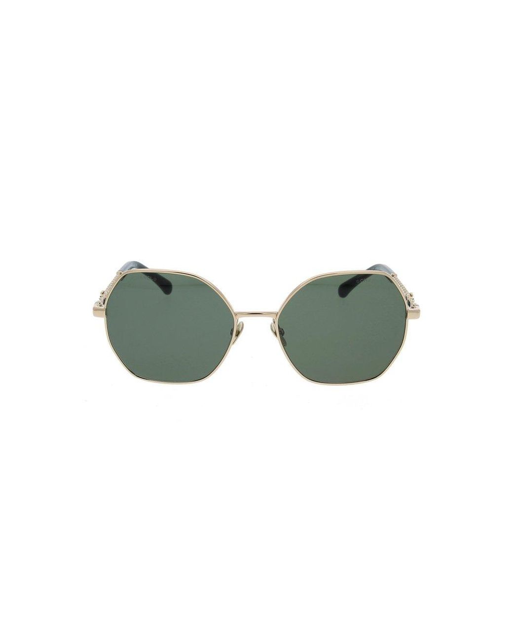 Chanel Square Frame Sunglasses in Green