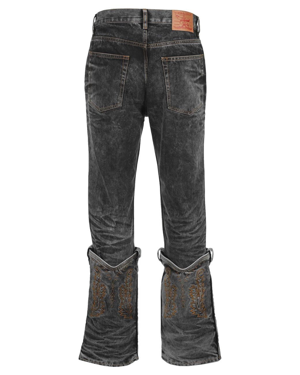 Y. Project Cowboy Cuff Jeans in Black for Men | Lyst Australia