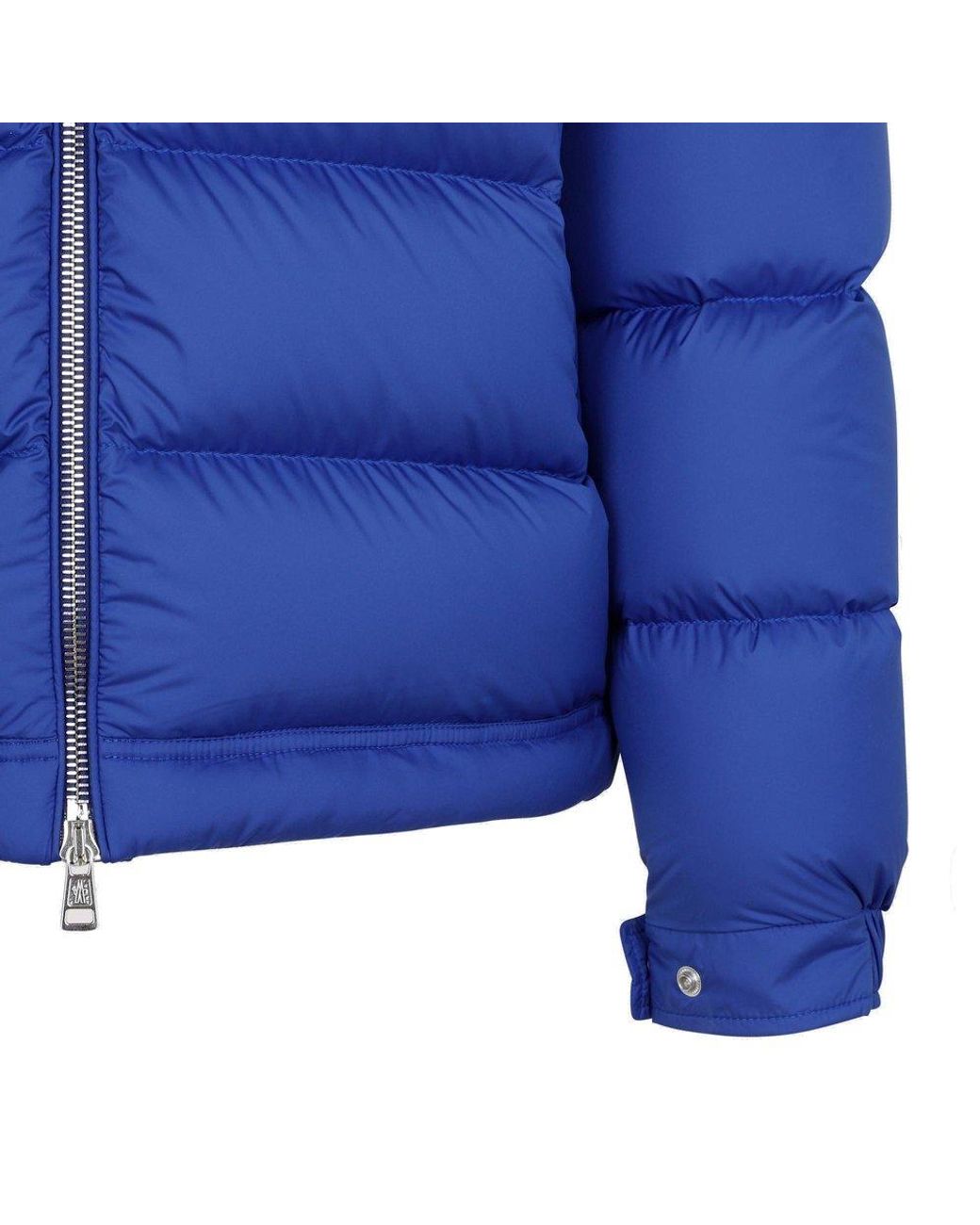 Moncler Synthetic Poirier Zipped Down Jacket in Blue for Men | Lyst