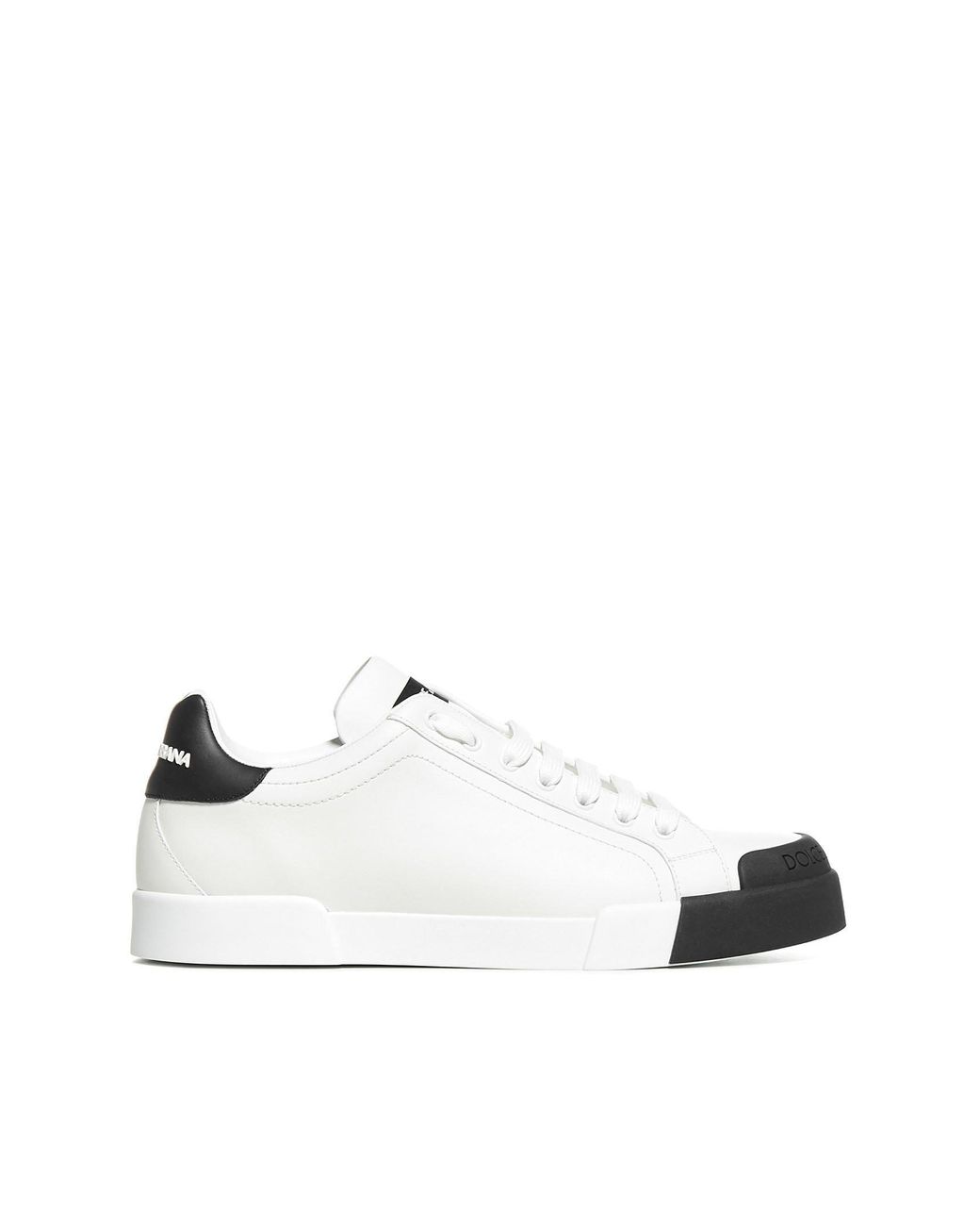 Dolce & Gabbana Leather Portofino Low-top Sneakers in White for Men ...
