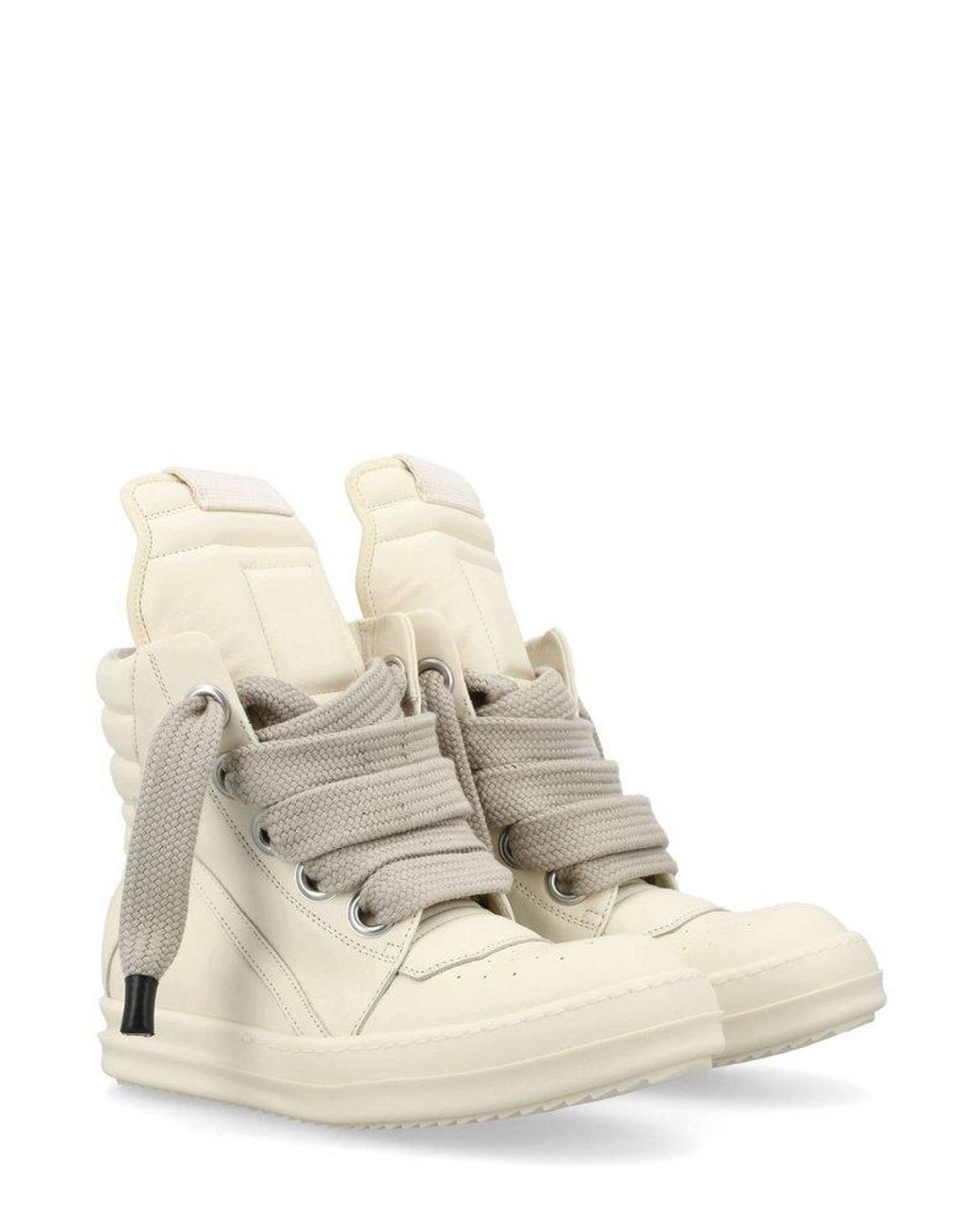 スニーカー Jumbolaced Geobasket Sneakers Jumbolace Geobasket leather sneakers in black - Rick Owens
