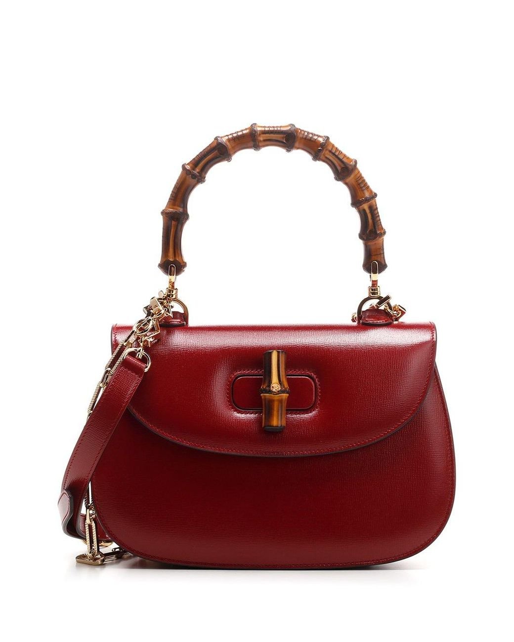 Gucci bamboo bag red sale