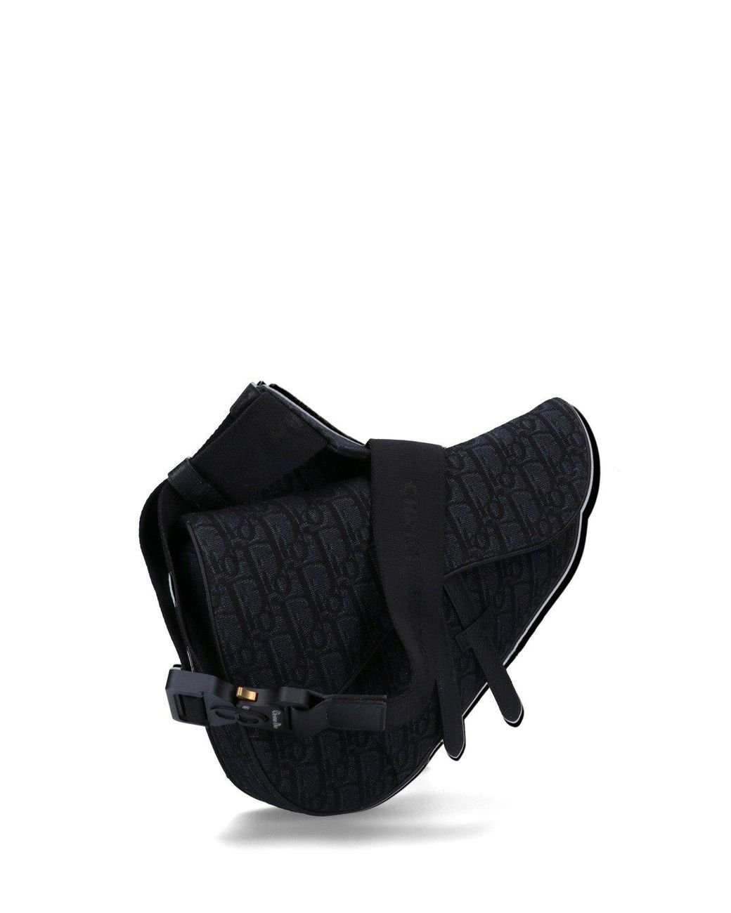 Christian Dior Oblique Jacquard Canvas Saddle Bag