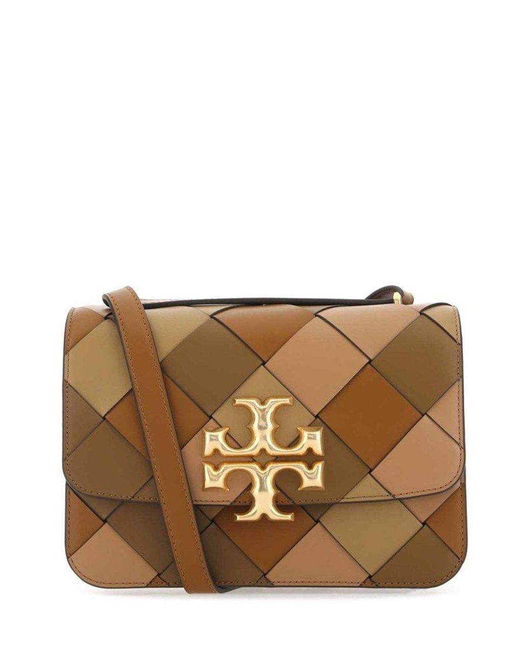 Tory Burch Multicolor Leather Eleanor Crossbody Bag in Brown | Lyst