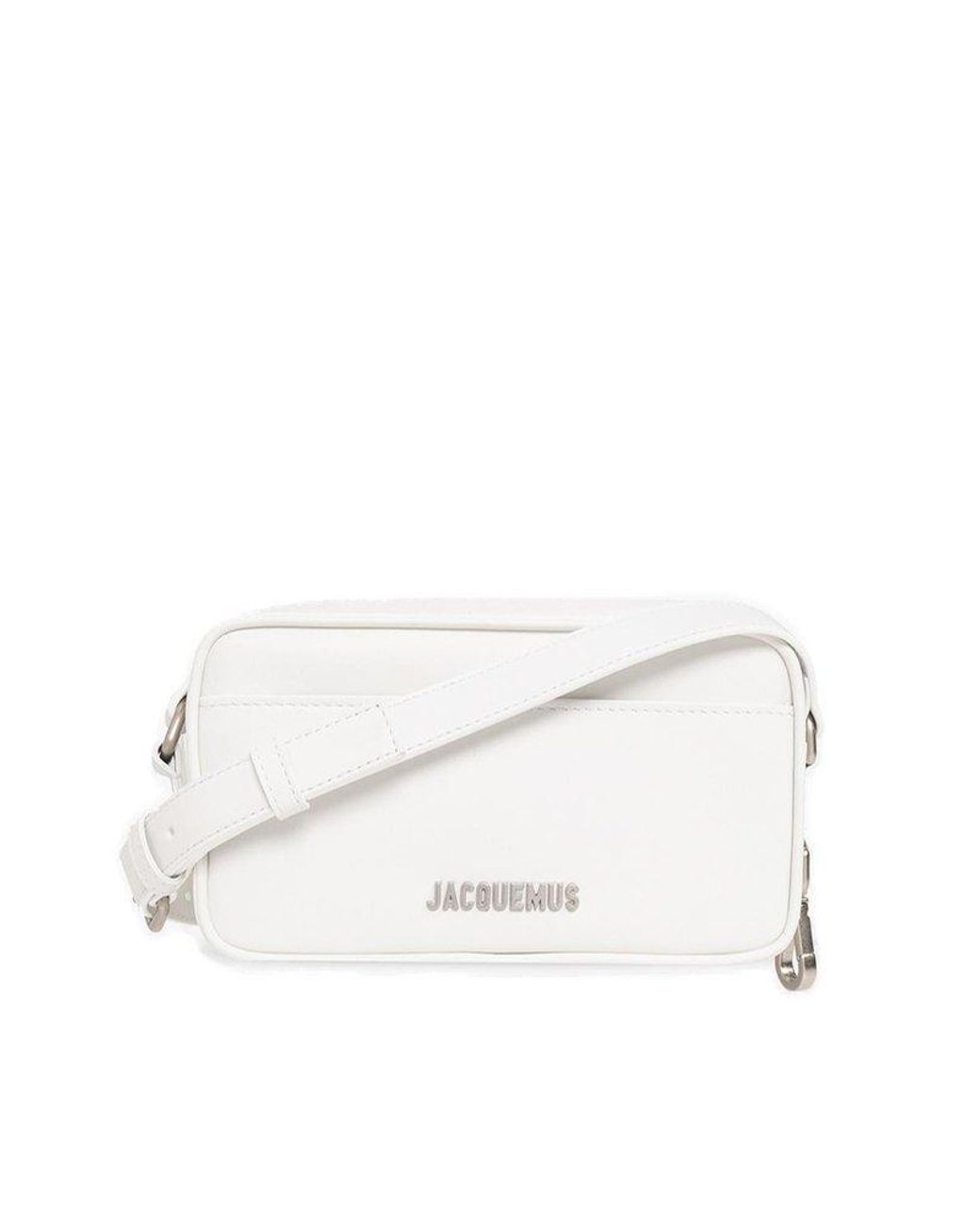 Jacquemus Le Baneto Logo Plaque Shoulder Bag in White for