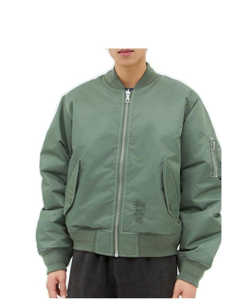 Stussy Built Reversible Bomber Jacket in Green for Men | Lyst UK