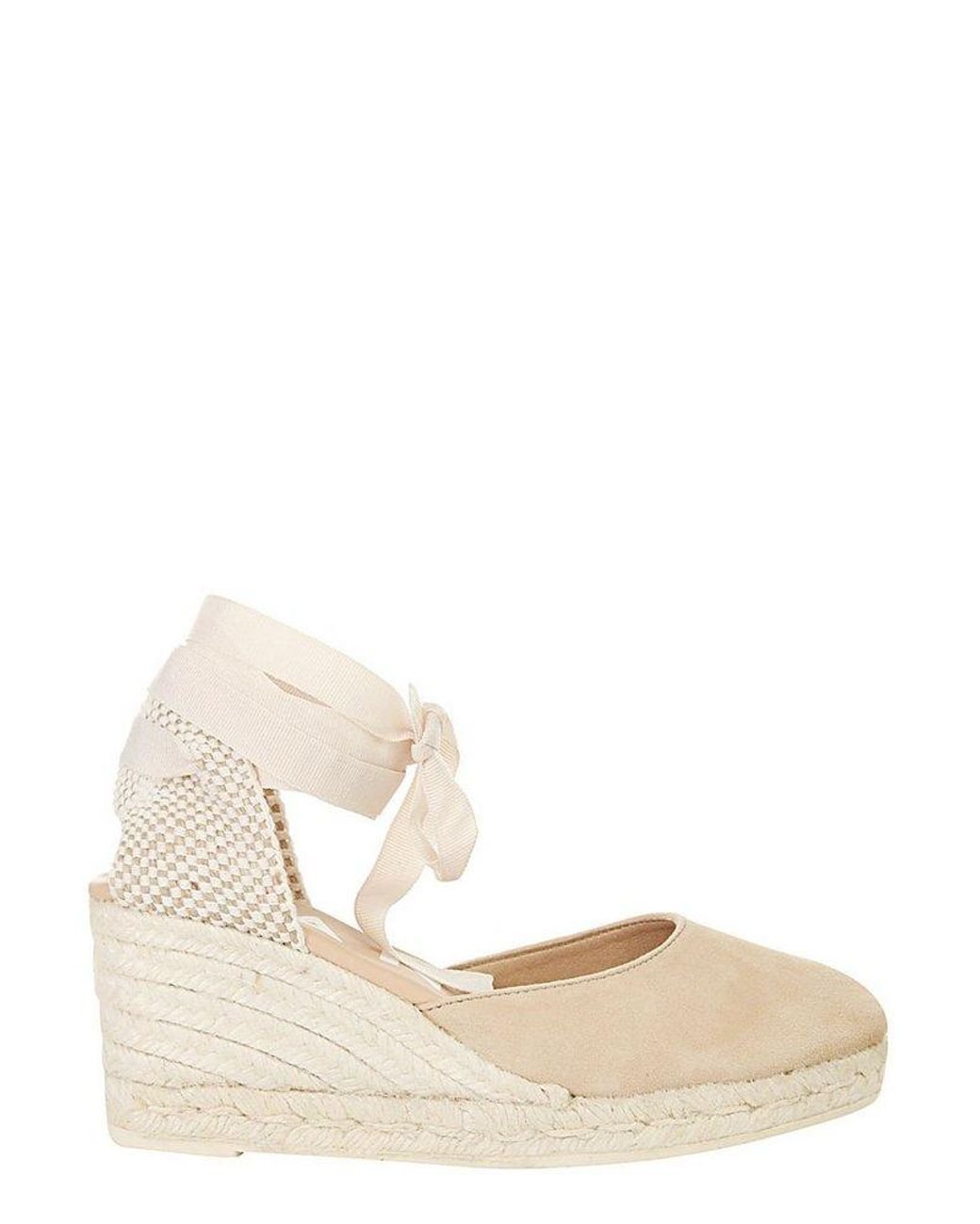 Manebí Wedged Almondtoe Espadrille Pumps in Natural Lyst UK