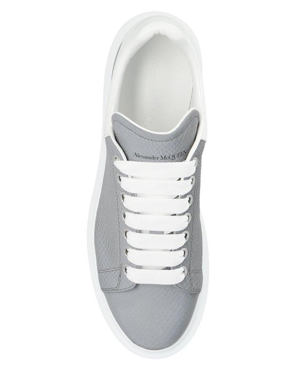 Alexander McQueen Oversized Leather Sneaker in Reflective Silver White  (W)(2022)(Sale) 🇯🇵🇰🇷🇳🇱🇺🇸🇪🇺, Women's Fashion, Footwear, Sneakers  on Carousell
