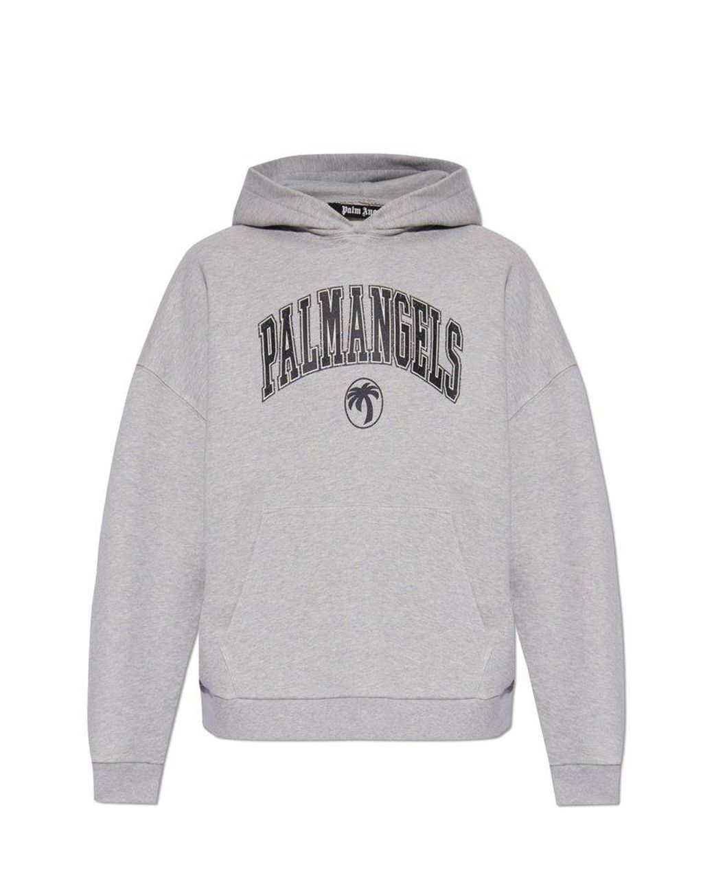 Palm angels hoodie grey sale