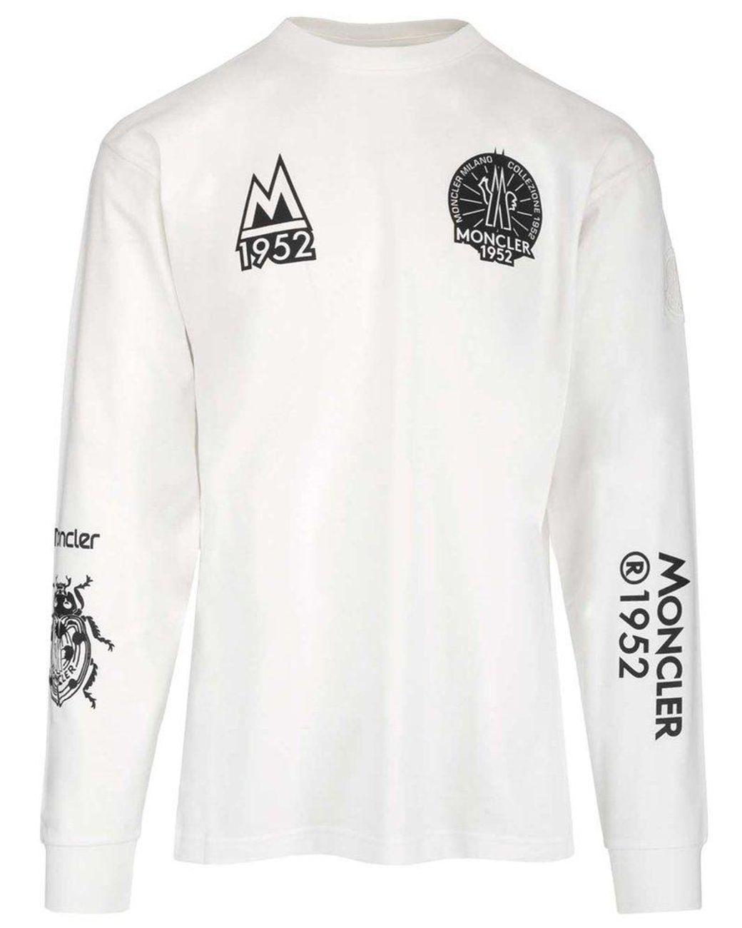 Moncler Genius Moncler 1952 Logo Printed Long Sleeve T-shirt in White for  Men | Lyst