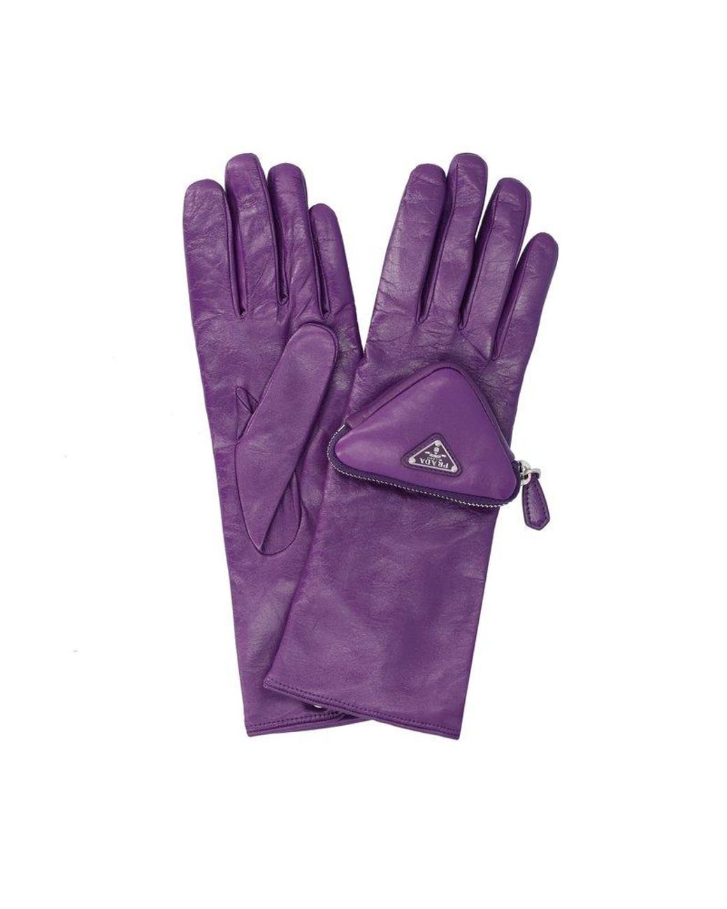 【関税＆送料込み】Prada Gloves Prada Logo Coin Pouch Lamb Leather Gloves (Gloves) IFCHIC.COM