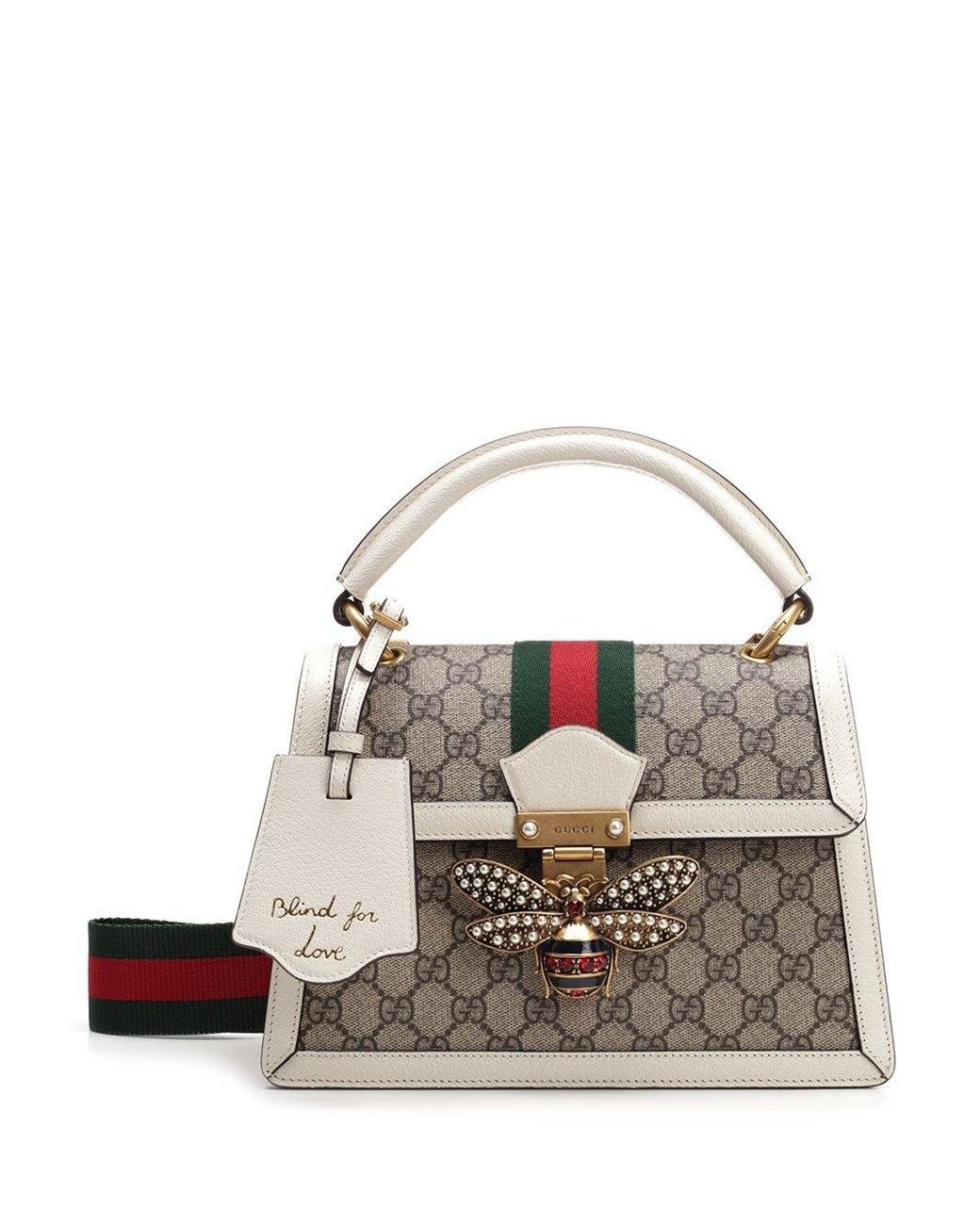 Gucci Queen Margaret Small GG Top Handle Bag in Natural | Lyst