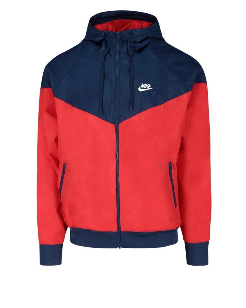 Nike Sportswear Windrunner Hooded Jacket in Red for Men | Lyst