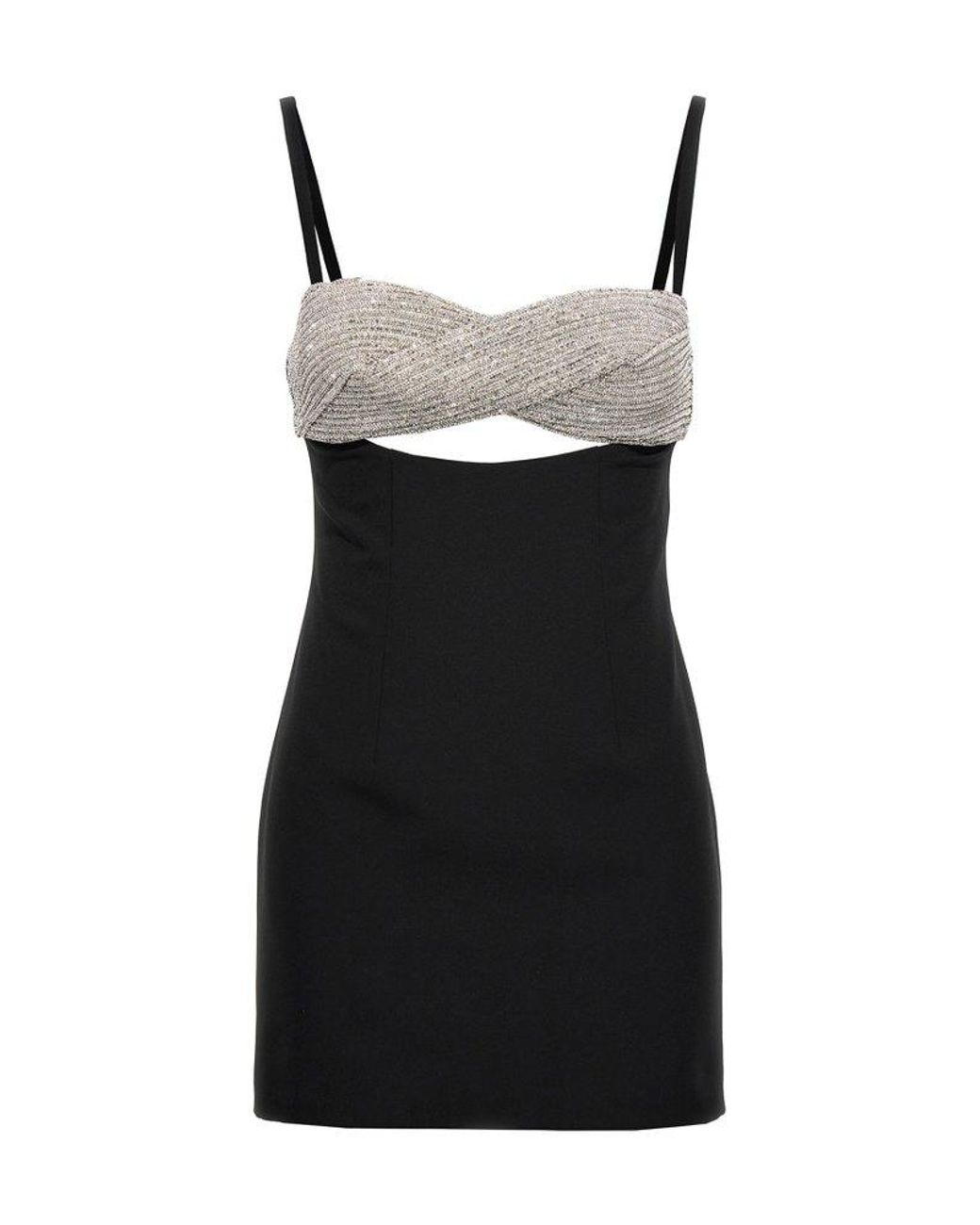 Nue Eternity Embellished Cut-out Mini Dress in Black | Lyst