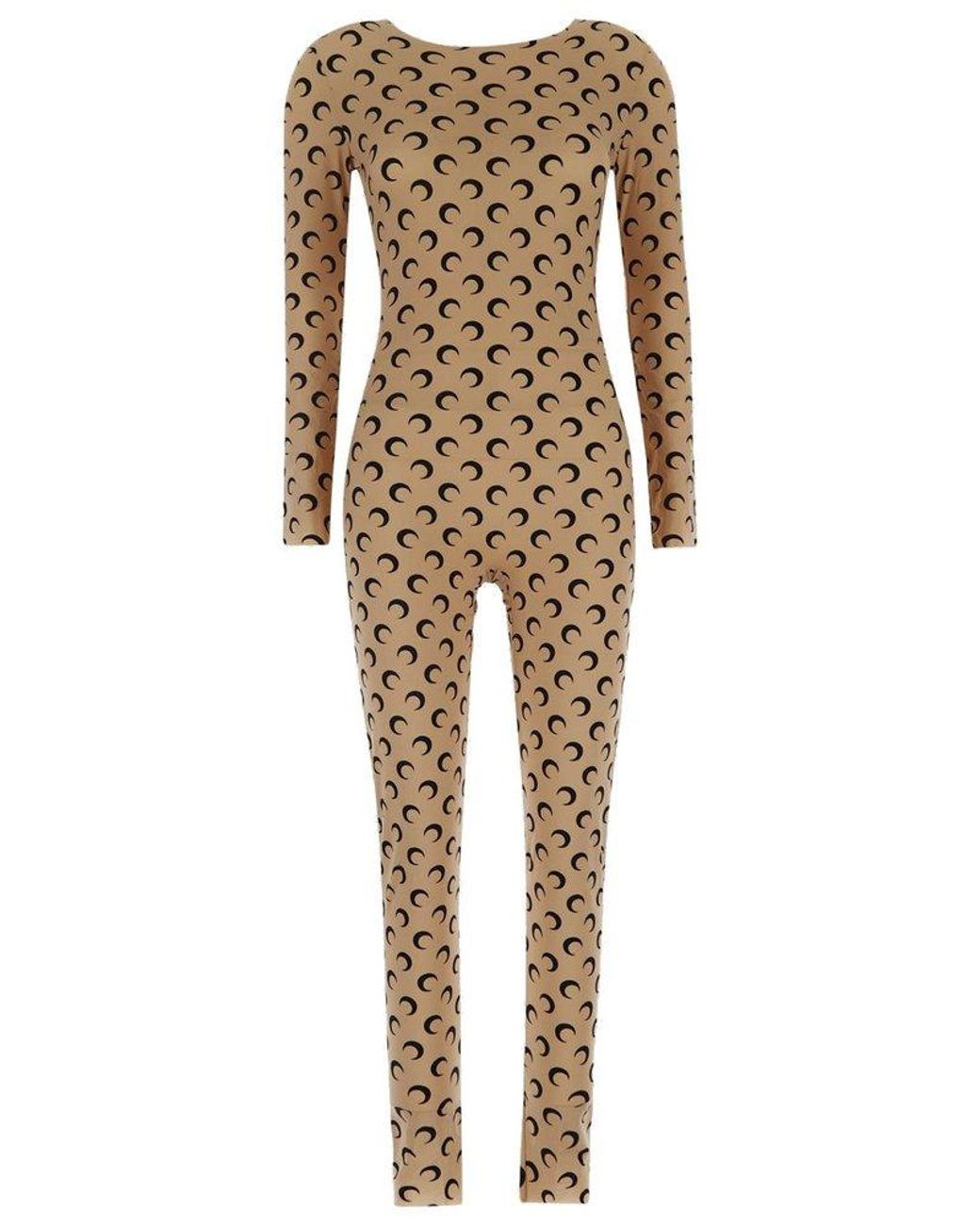 Marine Serre Printed Catsuit in Natural | Lyst