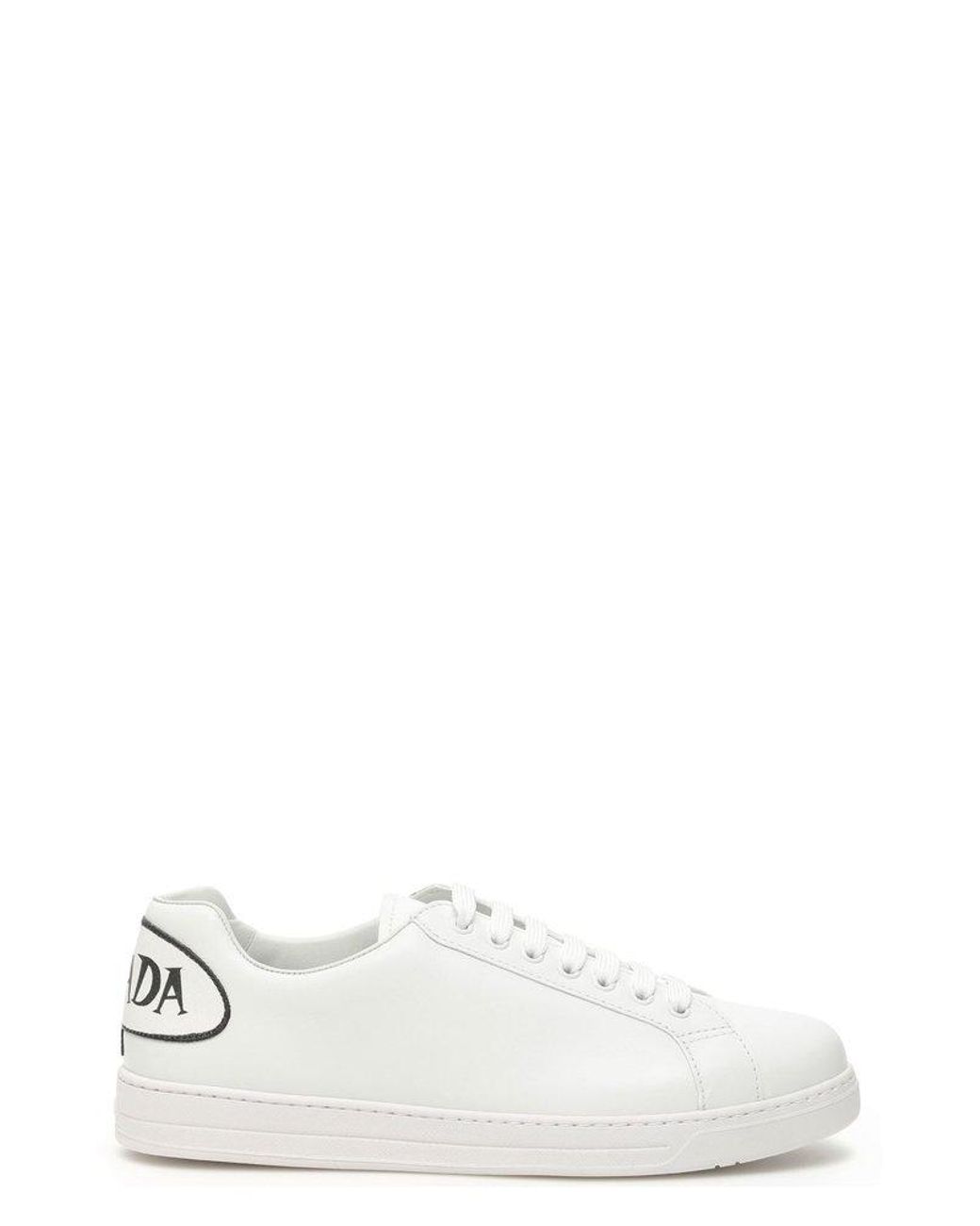 Prada Comic Logo Low Top Sneakers in White | Lyst