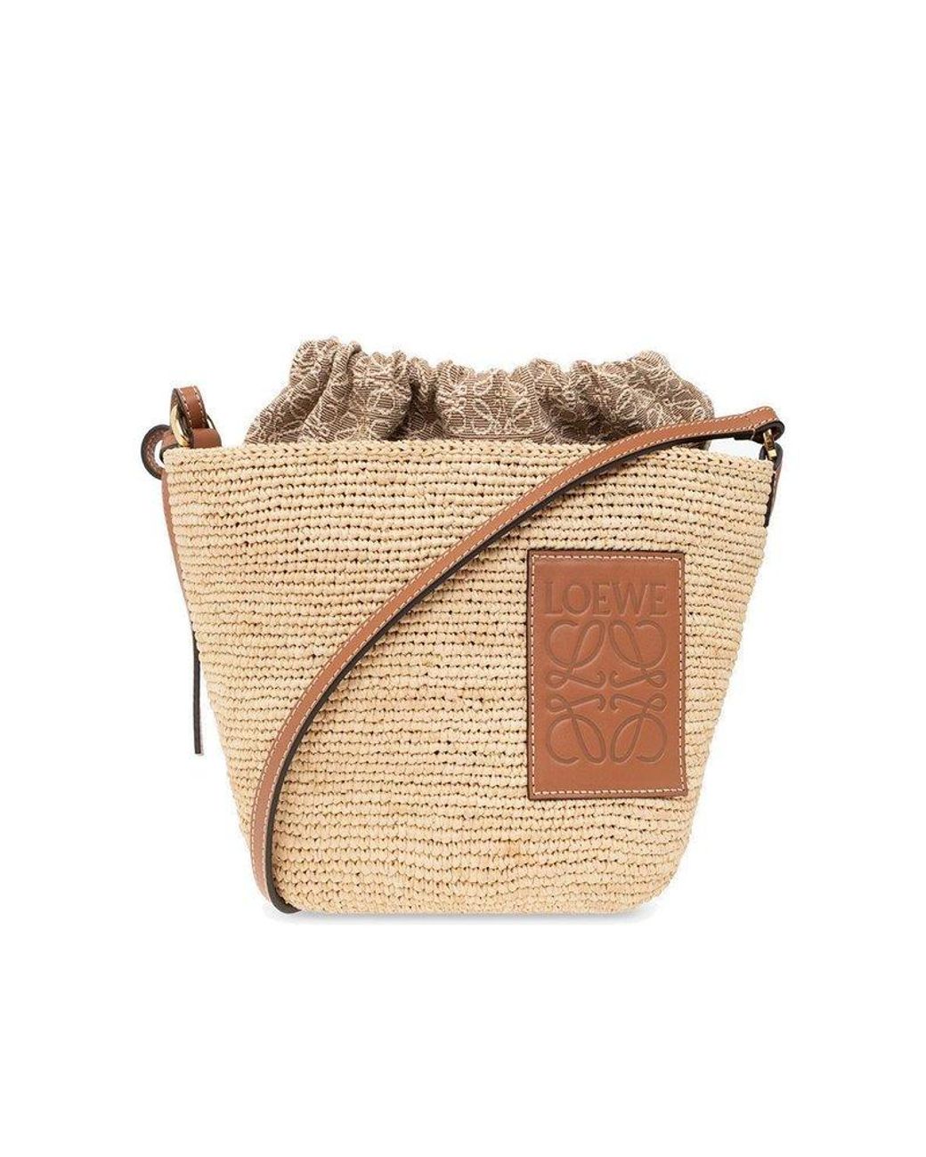 Loewe Anagram Pochette Basket Bag in Natural | Lyst