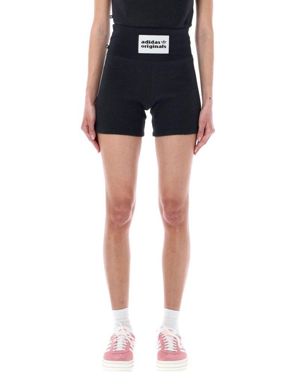 Reklame maksimum spøgelse adidas Originals High-waist Towel Bike Shorts in Blue | Lyst