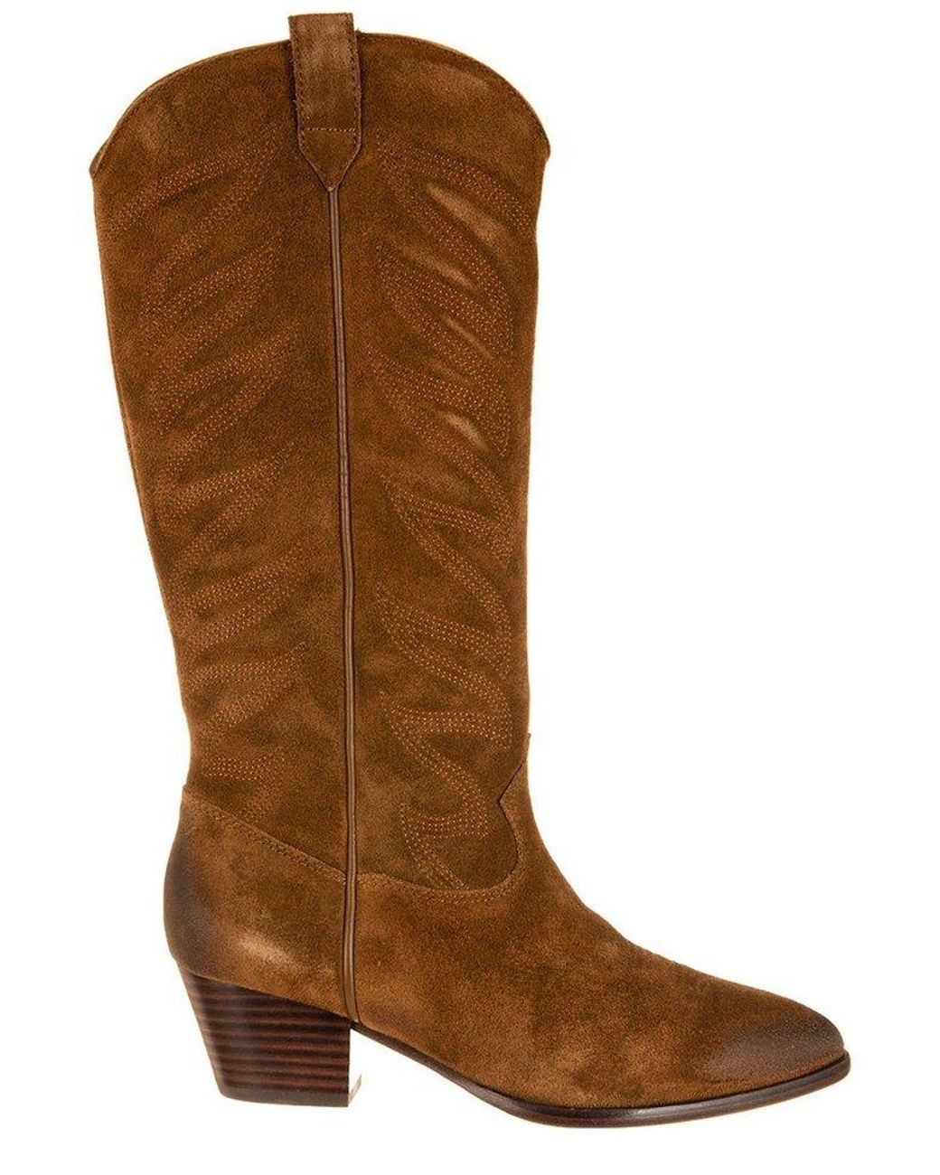 Ash Heaven Embroidered High-knee Cowboy Boots in Brown | Lyst