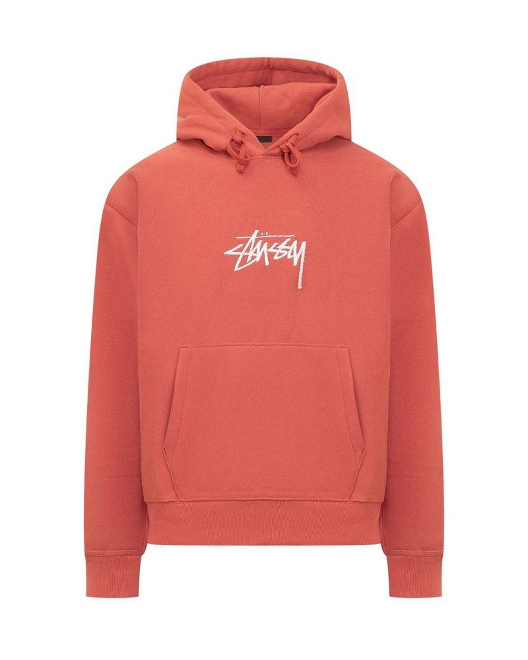 Red stussy cheap hoodie