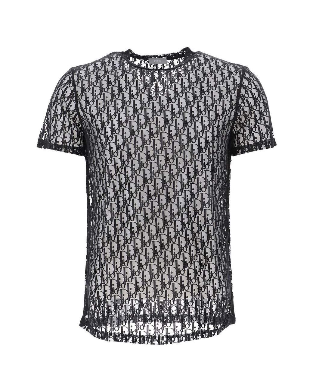 Dior Homme All Over Logo T-shirt in Black for Men | Lyst