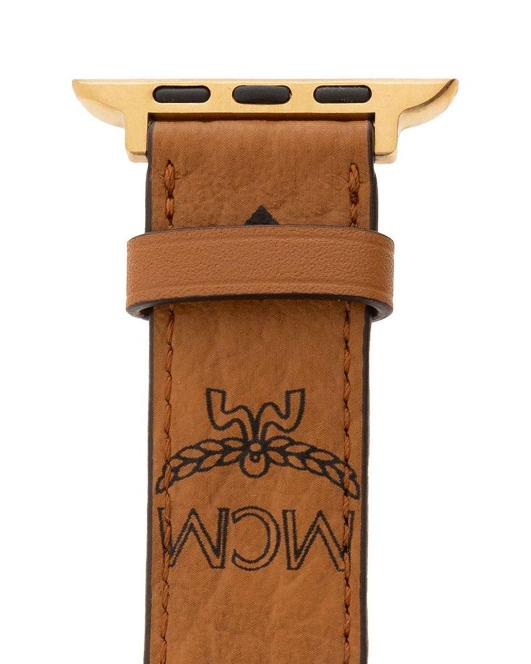 MCM Interchangeable Apple Watch Strap in Natural for Men | Lyst MCM Interchangeable Apple Watch Strap in Natural for Men | Lyst