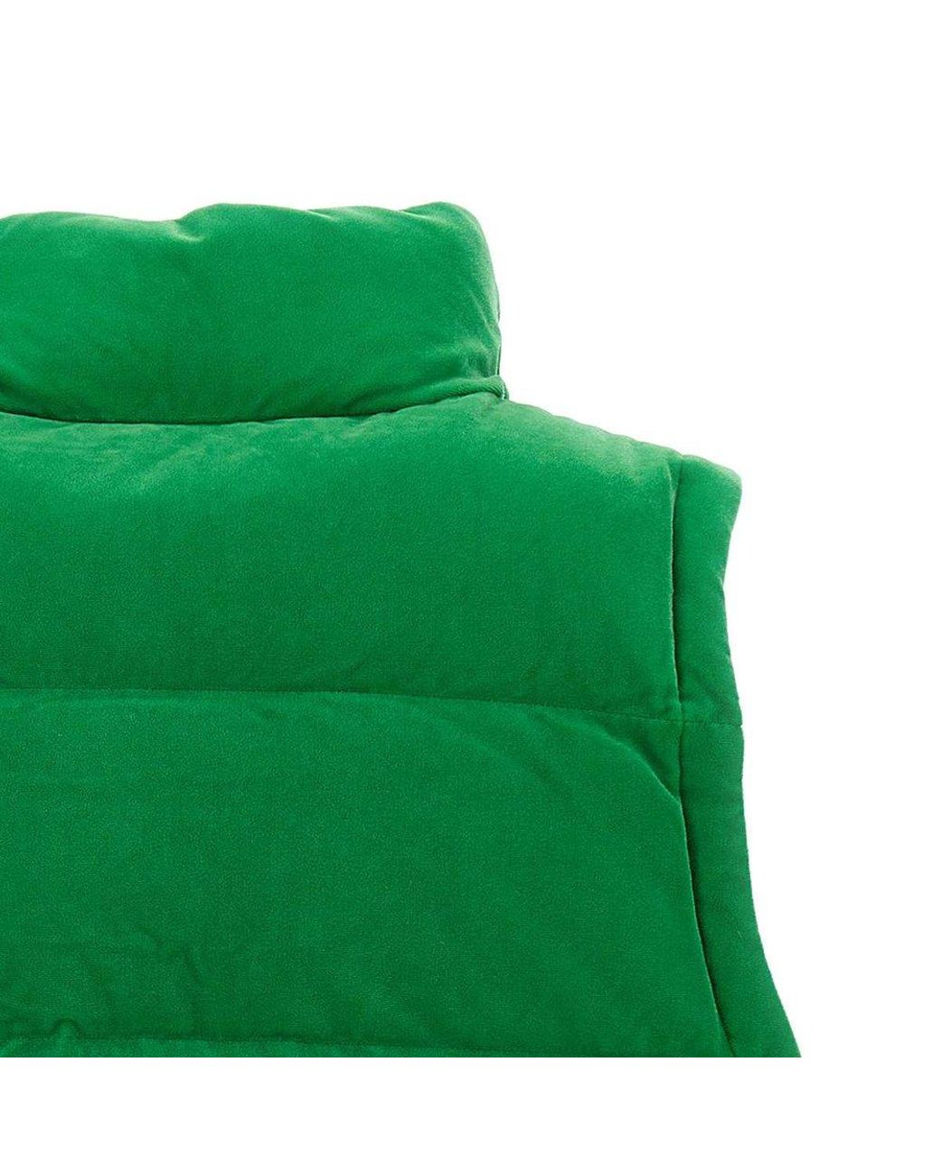 adidas Originals Adicolor Logo Printed Padded Vest in Green | Lyst