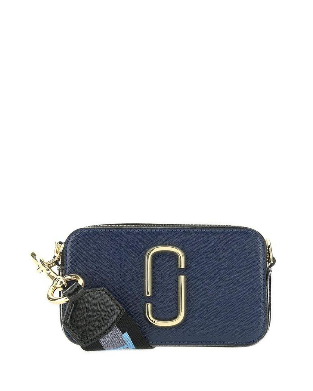 Marc Jacobs The Logo Strap Snapshot Crossbody Bag in Blue Lyst
