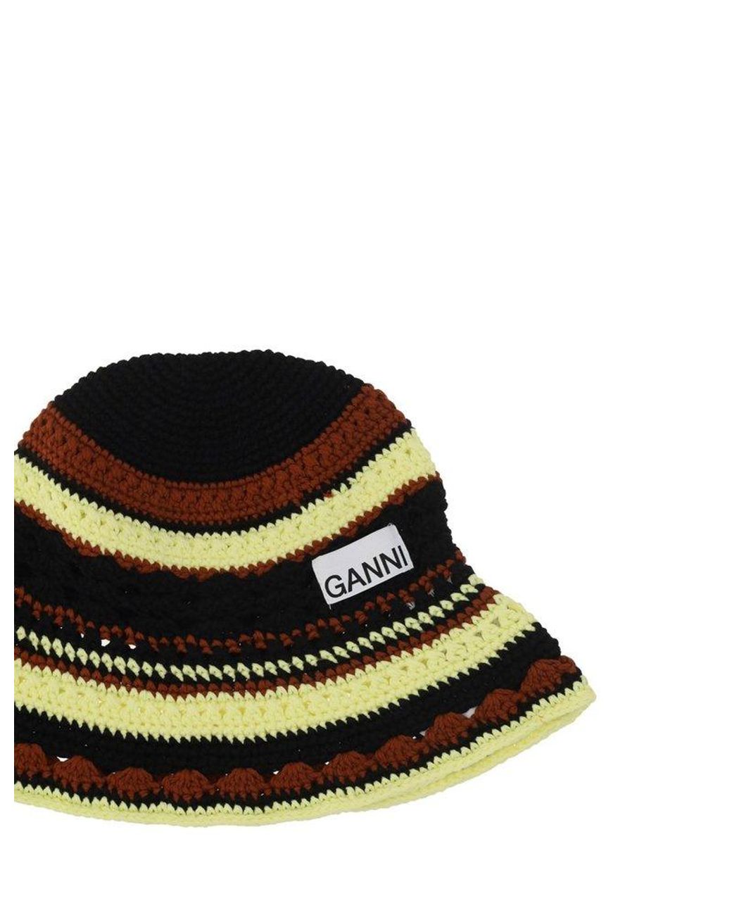 Logo Patch Crochet Bucket Hat 