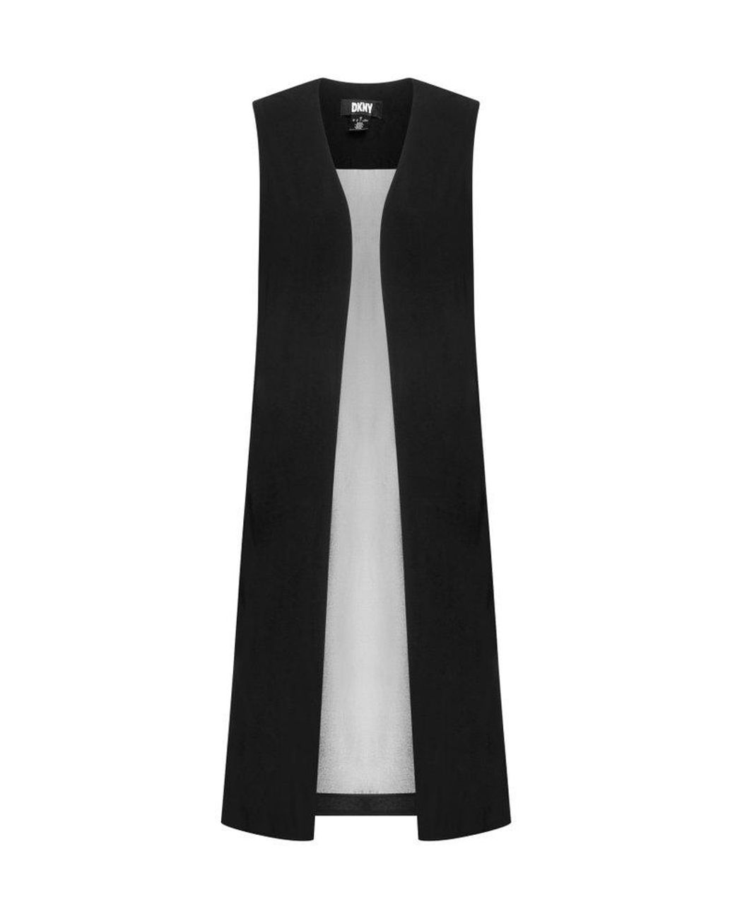 Long sheer sleeveless vest store