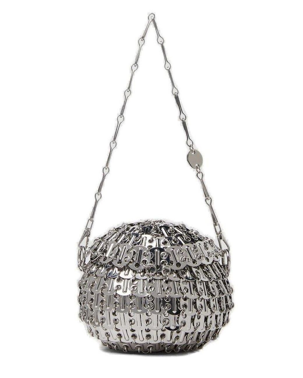 Paco Rabanne 1969 Chainmail Ball Shoulder Bag in Silver (Metallic ...
