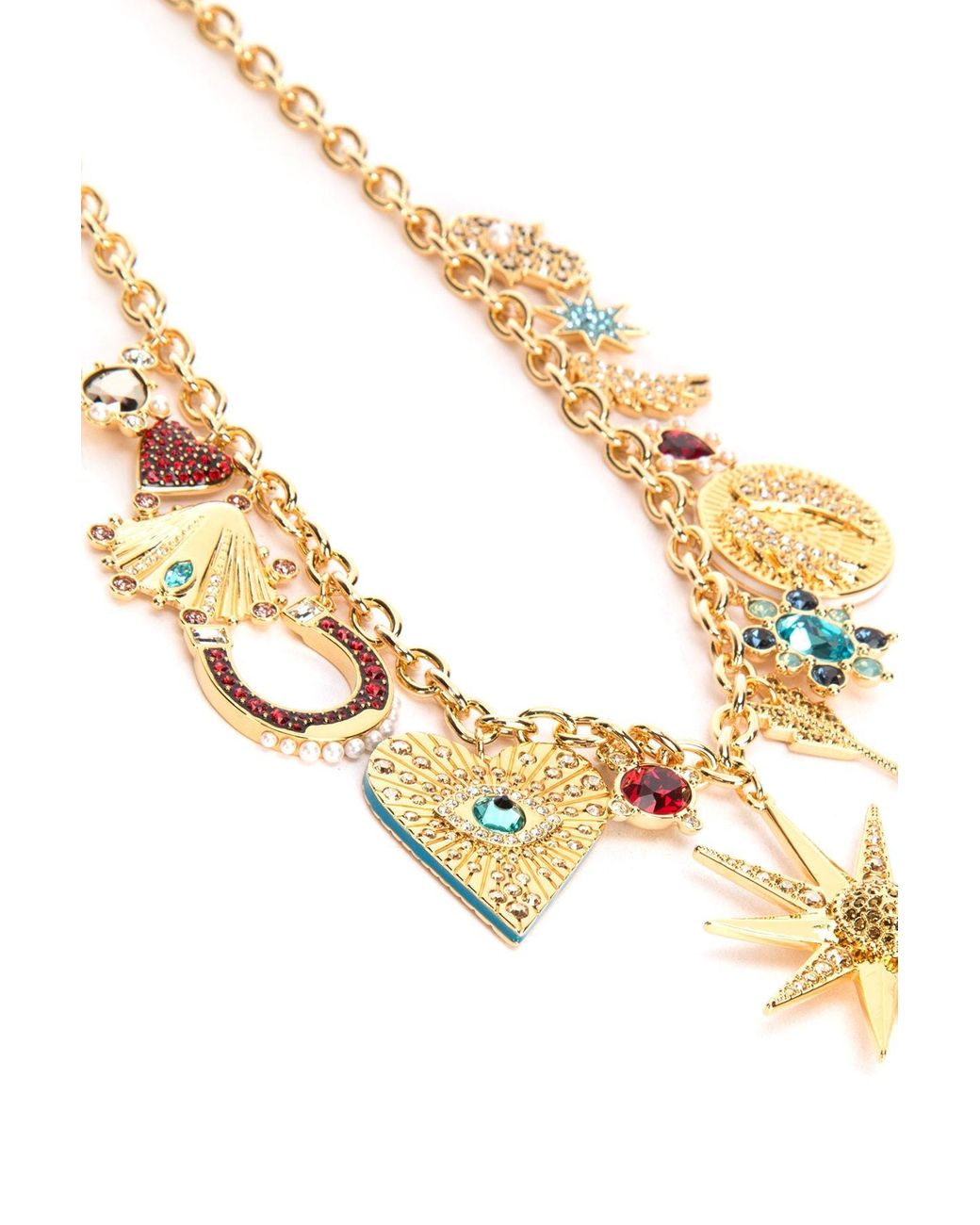 Swarovski Lucky Goddess Charms Necklace in Metallic | Lyst