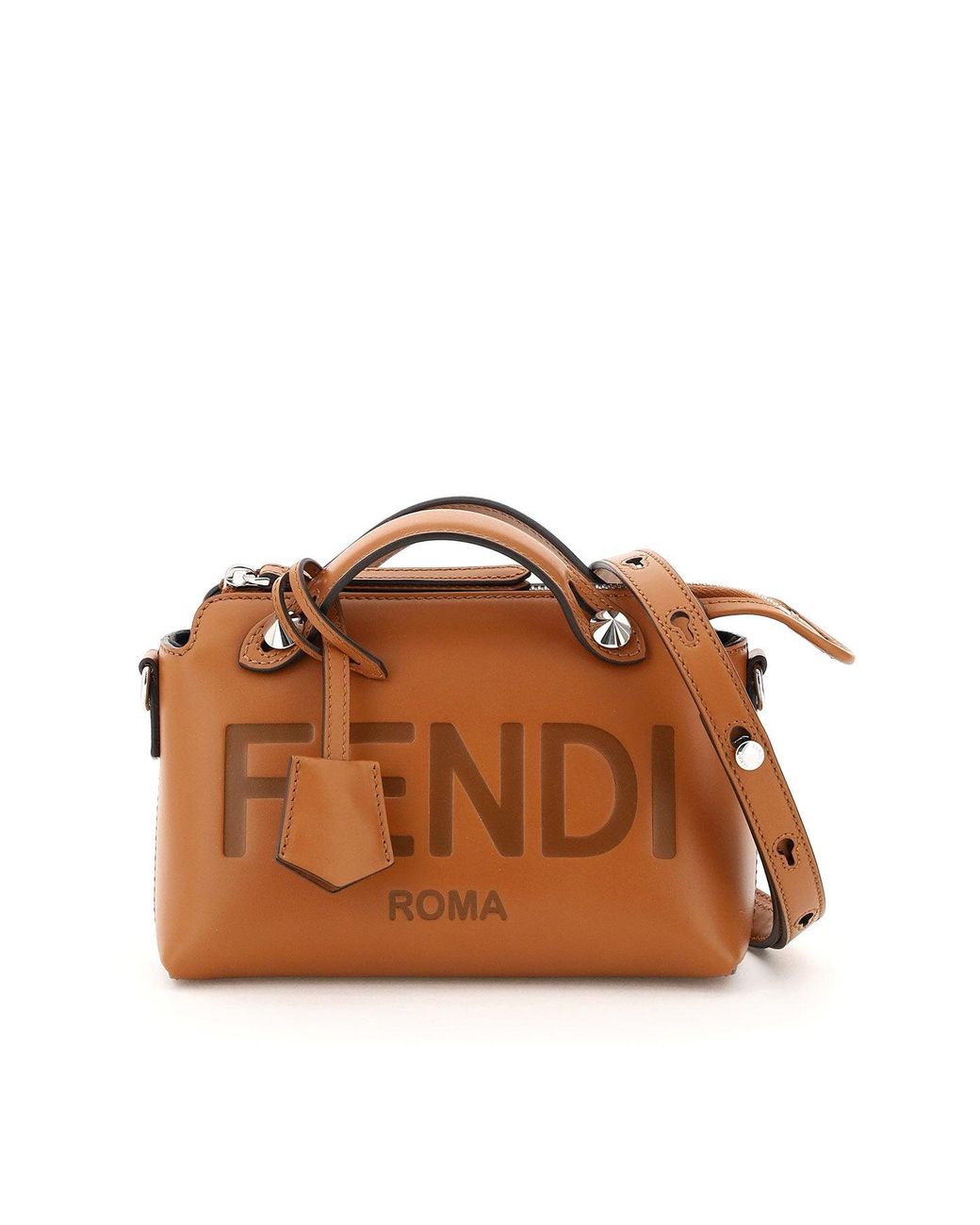Fendi By The Way Mini Bag Logo in Brown | Lyst