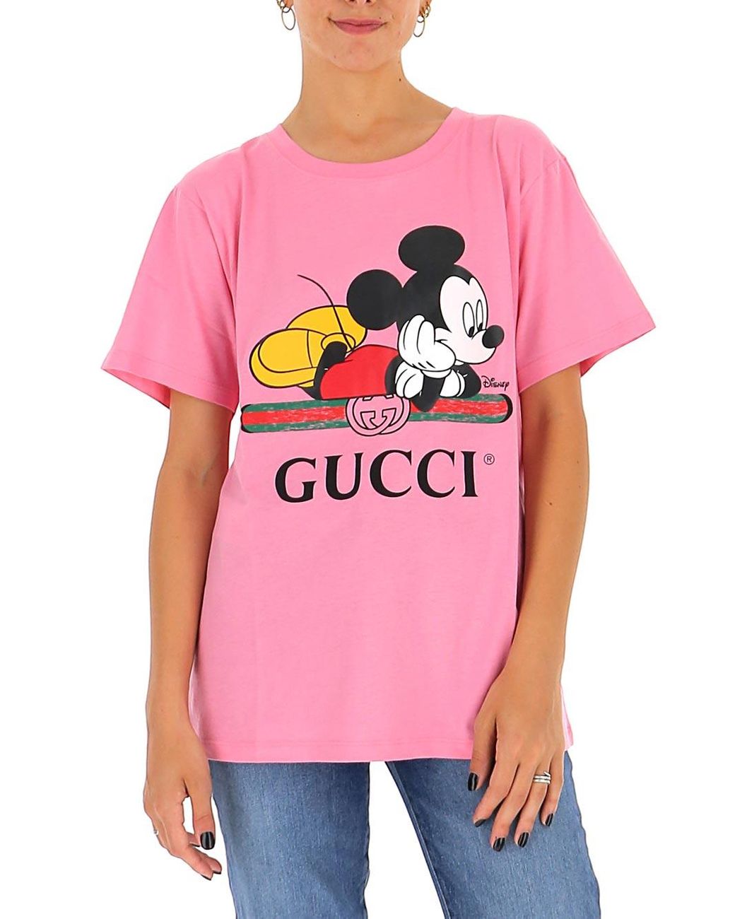 Gucci X Disney Donald Duck Cropped T-shirt in Pink