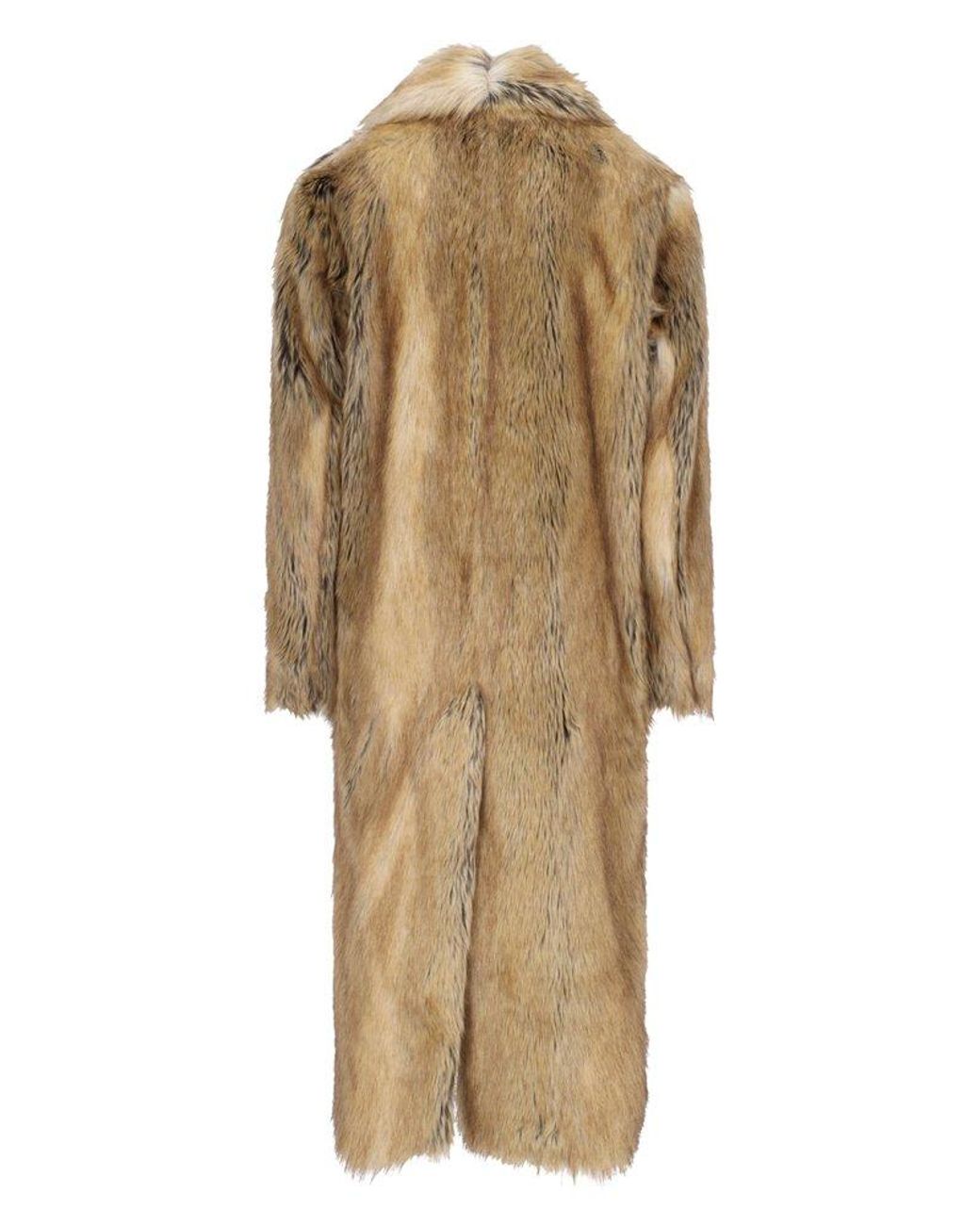 Givenchy Oversized Fur Coat in Natural for Men | Lyst