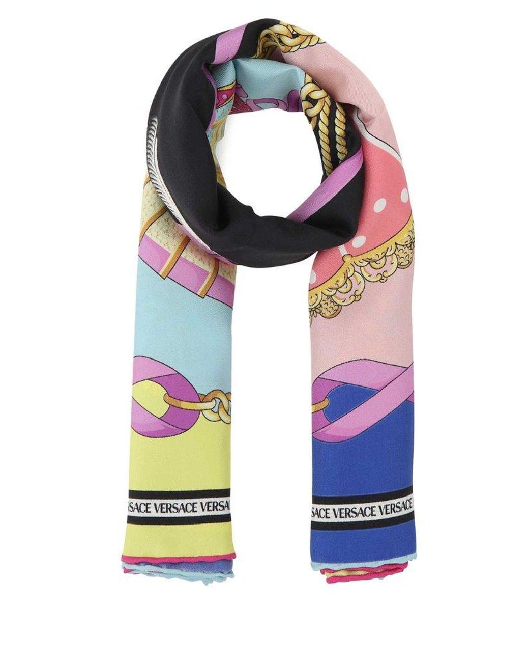 Versace Allover Graphic Printed Foulard | Lyst